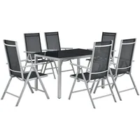 Juskys Milano Set 7-tlg. silbergrau
