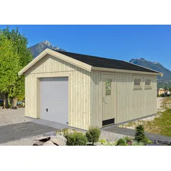 Palmako Nordic+ Gartenhaus/Garage Andre mit Sektionaltor - 21,5 m2 - 160 mm