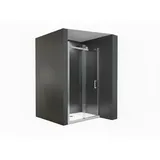 Buylando Viktoria Nischendusche mit Schiebetür 125 x 195 cm 125x195 cm Silber/Transparent