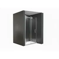 Buylando Viktoria Nischendusche mit Schiebetür 125 x 195 cm 125x195 cm Silber/Transparent