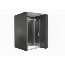 Buylando Viktoria Nischendusche mit Schiebetür 125 x 195 cm 125x195 cm Silber/Transparent