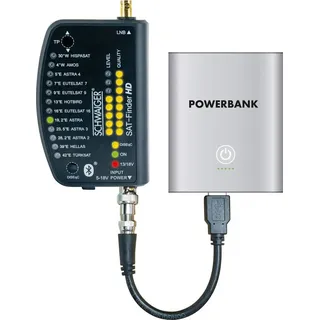 Schwaiger Sat-Finder HD inkl. Akku (DiSEqC), Sat Finder + Powerbank SAT Finder