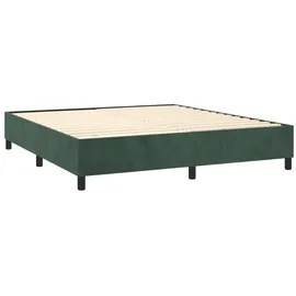 vidaXL Boxspringbett 200 x 200 cm dunkelgrün