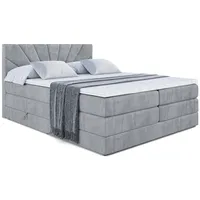 Altdecor Boxspringbett Grau, Holzwerkstoff, Höhe ca. 20 cm 200x200