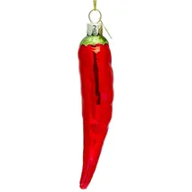 SIKORA Rote Chili Schote Weihnachtskugel Glas