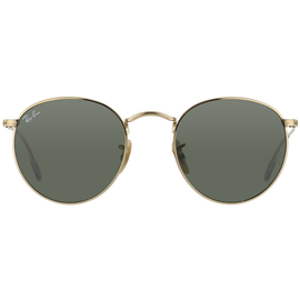 Ray Ban Round Metal RB3447 001 50-21 polished gold/green classic