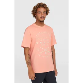 O'Neill T-Shirt O'NEILL "JACK O'NEILL MUIR T-SHIRT", Jungen, Gr. S, coral pop, Obermaterial: 100% Baumwolle, Rundhals, Shirts T-Shirt, normale Passform, sportlicher Stil, aus atmungsaktiver Baumwolle