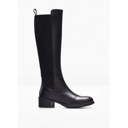 bonprix Stiefel aus Leder, schwarz, 41, Glattleder
