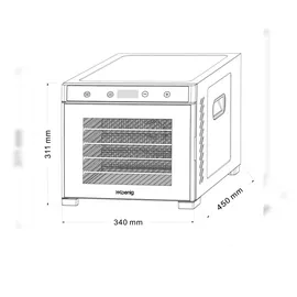 h.koenig Dörrautomat für Lebensmittel DSY900, 750W