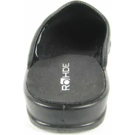 ROHDE Herren Hausschuhe Pantoffeln Leder Lekeberg 1558-90, Größe:44 EU, Farbe:Schwarz - 44