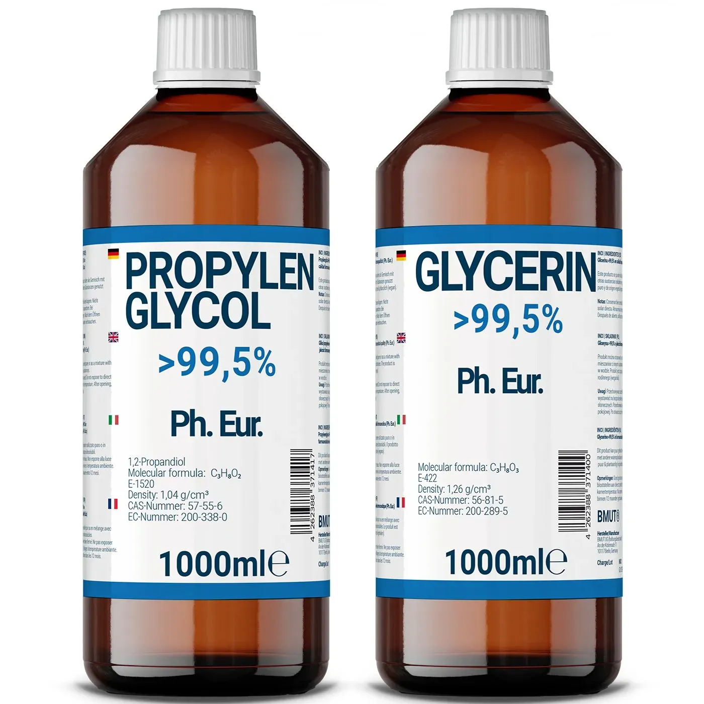 Bmut Glycerin + Propylenglycol >99,5% Kombipackung 2000 ml