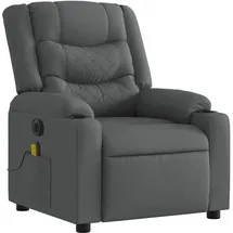 vidaXL Massagesessel Dunkelgrau Stoff 149,5 x 79 x 0 cm Grau mit Fernbedienung