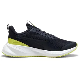 Puma Flyer Lite 3 JR Sneaker, New Navy-Lemon Sherbert White, 38