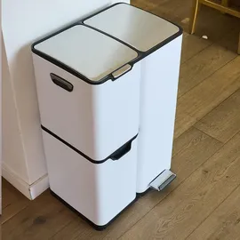 Kitchen Move Treteimer 60 l Weiß