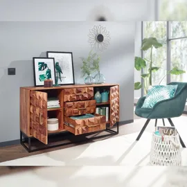 Wohnling Sideboard, WL6.545 sheesham 145,0 x 45,0 x 81,0 cm, 1 St.