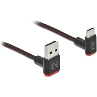 DeLock Easy - USB-Kabel - USB (M) nach oben/unten abgewinkelt, doppelseitig bis USB-C (M)