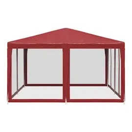 vidaXL Partezelt 4 x 4 m inkl. 8 Seitenteile Rot