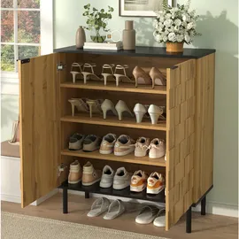 Okwish Schuhschrank 80 x 91 x 35 cm höhenverstellbar / beige