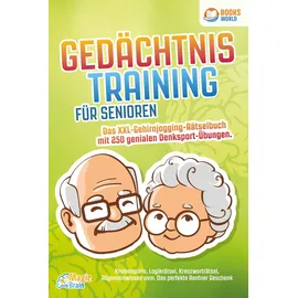 pegoa global media Gedächtnistraining für Senioren - Das XXL Gehirnjogging Rätselbuch mit 250 genialen Denksport-Übungen: Knobelspiele, Logikrätsel, Kreuzworträtsel, Allgemeinwissen uvm. - Das perfekte Rentner Geschenk