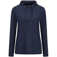GOLDNER Langarm Viskose-Pullover, Stehbund", in marine | Gr.: 52,