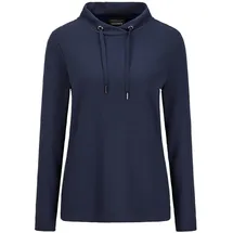 GOLDNER Langarm Viskose-Pullover, Stehbund", in marine | Gr.: 52,