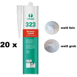 20 x Ramsauer 323 Struktur Hybrid 1K Hybrid Dichtstoff 310ml Kartusche