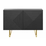 miliboo Sideboard 107 cm Schwarz / Gold