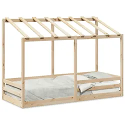 vidaXL Kinderbett mit Dach 90x190 cm Massivholz Kiefer