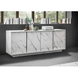 Sideboard LC „Carrara“ Sideboards Gr. B/H/T: 180 cm x 79 cm x 43 cm, weiß (weiß marmor, optik) Sideboards grifflos