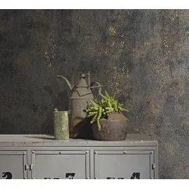 Marburg Vliestapete Concrete 53 cm x 1000 cm schwarz 34193