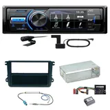 JVC KD-X561DBT DAB+ Bluetooth USB Einbauset für Skoda Fabia Roomster Praktik