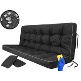 Bjird Bankauflage 100 x 49 x 56 cm schwarz 2 St.