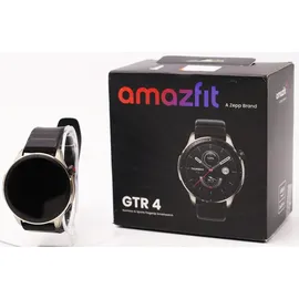 Amazfit GTR 4 BT 36,5 mm Aluminiumgehäuse Schwarz Sportarmband Schwarz M