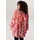 aniston plus Schlupfbluse mit extravaganten farbenfrohes Blumen-Paileydessin Lila/Orange/Pink/Schwarz 52