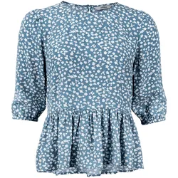 Tchibo - Bluse mit Schößchen - Damen - Gr. 44 - blau/print