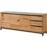 MASSIVMOEBEL24.DE Sideboard 210 x 85 x 45 cm Schwarz