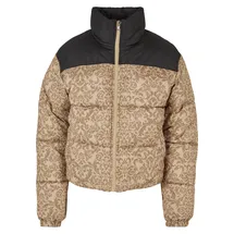 URBAN CLASSICS Aop Retro Steppjacke Union Beige / Damast M