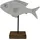 AM Design Dekofigur AM DESIGN "Fisch aus Mangoholz und Metall", weiß, B:5cm H:25cm T:25cm, Holzwerkstoff, Metall, Dekofiguren, Osterdekoration in zwei Größen