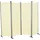 Angerer Paravent 4-TLG., Sicht- & Sonnenschutz, Raumtrenner, Innen & Outdoor Büro Balkon/Terrasse, Schlafzimmer, Garten, Made in Germany, abwischbare Bezüge, PE beige