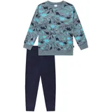 SCHIESSER Pyjama Blau/Grau 140