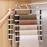 6-stufiger Hosenbügel, Platzsparende Hosenaufbewahrungsregale, Kleiderschrank, Mehrstufige Hosenaufbewahrung