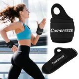 Cosybreeze Gewichtsmanschetten Hand Frauen Männer Gewichtsmanschetten Handgelenk Gewichte für Arme 1kg 2kg 1 Paar Handgewichte Armgewichte für Fitnessstudio, Bewegung, Laufen, Joggen, Schwarz