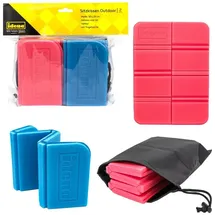 IDENA Sitzkissen Outdoor 38 x 28 cm Hellblau/Rot