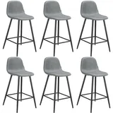 Tectake tectake® Thekenstuhl, robuster Webstoff, gepolstert, pulverbeschichtete Stahlbeine, 45 x 48 x 92 cm, Belastbarkeit 120 kg