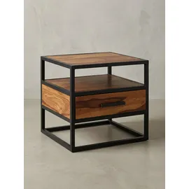 KADIMA DESIGN Nachtschrank 50 x 45 x 45 cm Braun