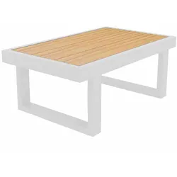 RAO Beistelltisch  Weiß / Teak
