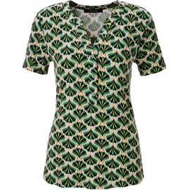 Aniston CASUAL Schlupfbluse mit farbharmonischem Retro-Muster Beige 36