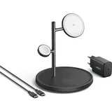 Anker MagGo Wireless Charging Station (3-in-1, Stand) schwarz