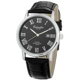 EICHMÜLLER Herrenuhr 7048-01 Schwarz Lederband 39 mm