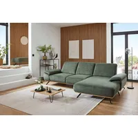 Die PlanBar Ecksofa ZE-EM18063, Breite 322 cm, 2 Teile, wahlweise mit Sitztiefen- und Armteilverstellung grün